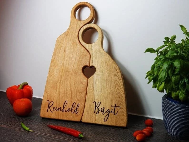 Couple's nesting cutting board set
