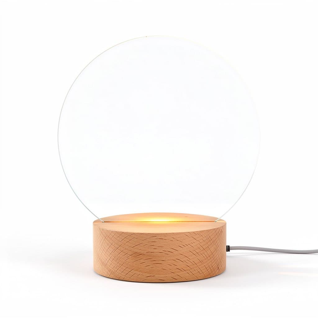 Round UV printed acrylic night-light boilerplate reference