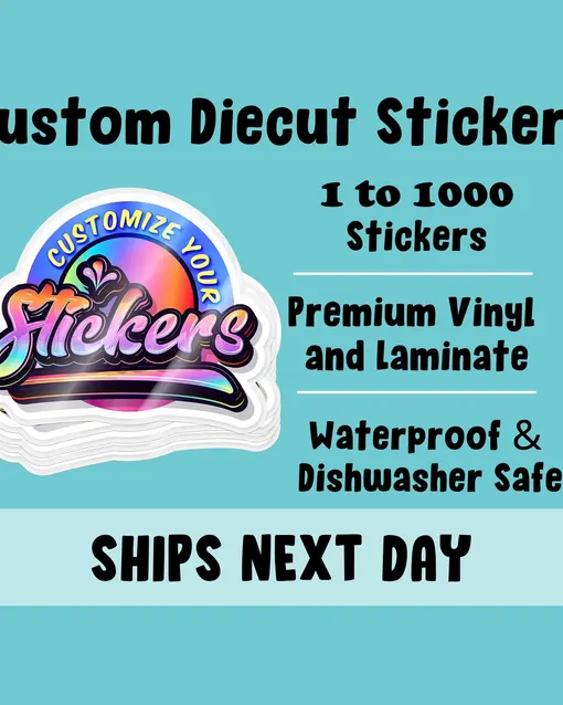 Die-cut laptop/water bottle stickers similar product reference 1